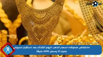 «انخفاض ملحوظ» أسعار الذهب اليوم الثلاثاء بعد استقرار أسبوعي وعيار 21 يسجل 4595 جنيهًا